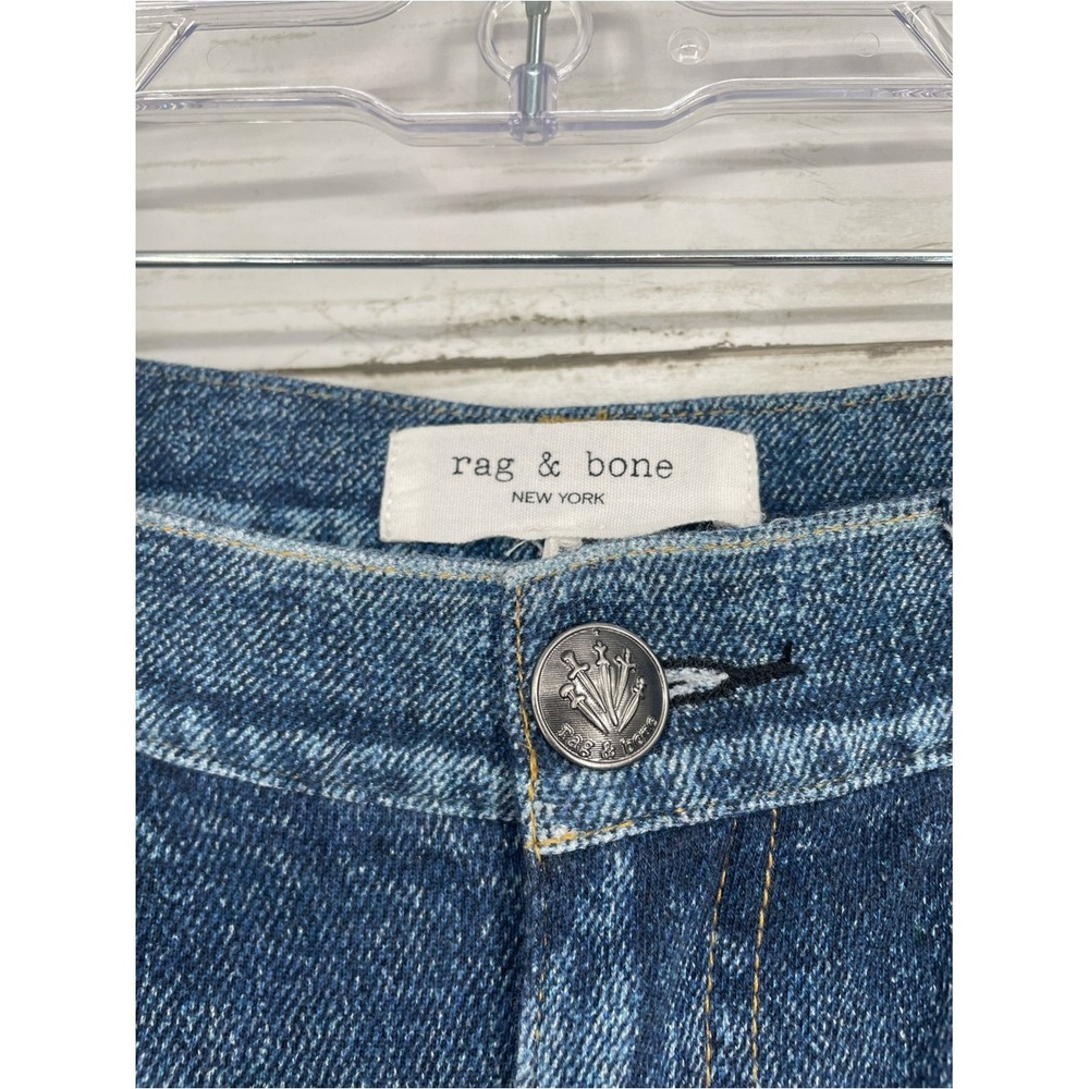 Rag & Bone Miramar Wide-Leg Ankle Cotton Terry Pant Jean Size 29 Mid-Dark Wash - Picture 5 of 8